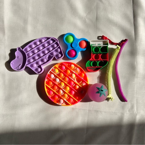 Colorful Kids Pop Fidget Toy Set - Picture 1 of 5